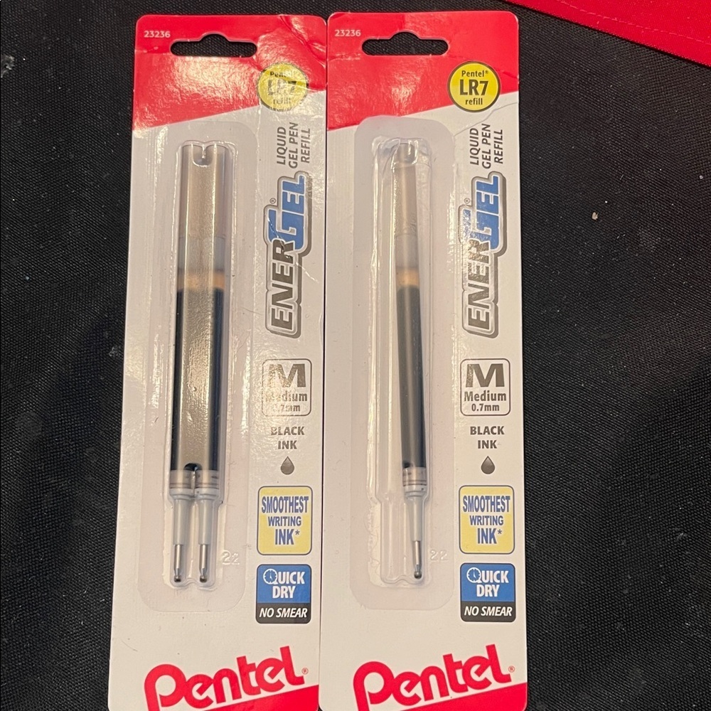 Pentel EnerGel Black Ink Refills, 0.7mm